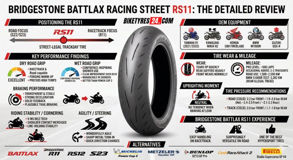 Bridgestone Battlax RS11 Review Summary Graphic
