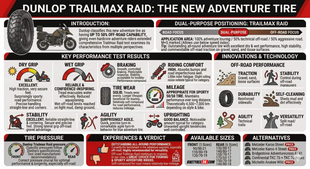 Dunlop Trailmax Raid Review Summary Graphic
