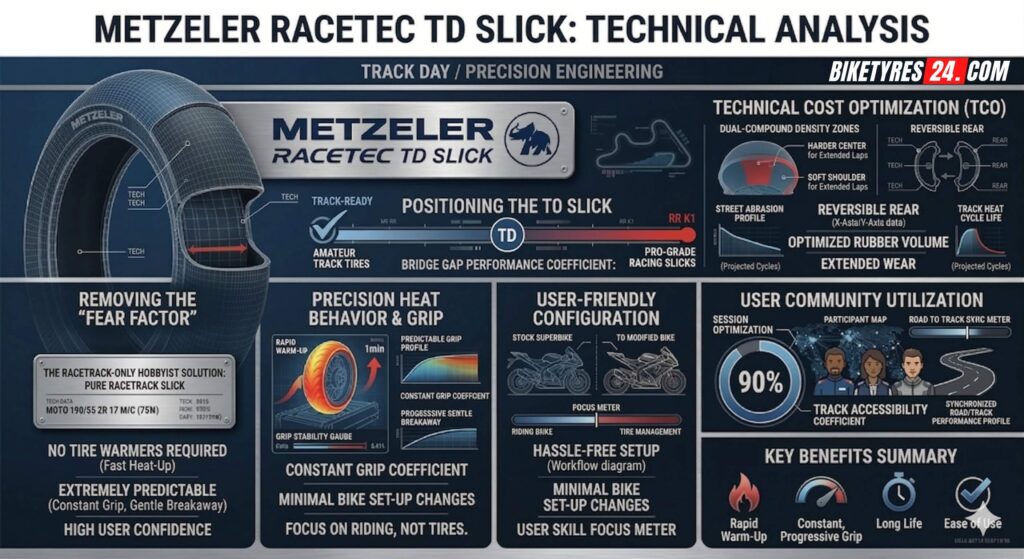 Metzeler Racetec TD Slick Review Summary Graphic Metzeler Racetec TD Slick Review Summary Graphic