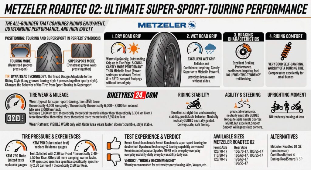 Metzeler Roadtec 02 Review Summary Graphic