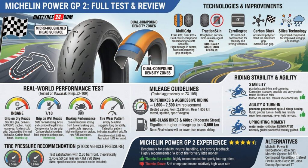 Michelin Power GP 2 Review Summary Graphic