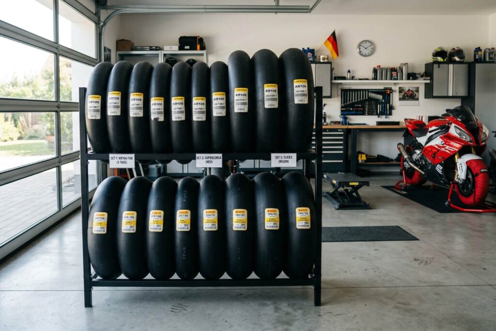 Motorcycle Slick Tires Storage