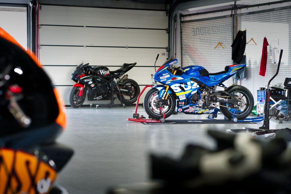 Suzuki GSXR in Bridgestone Box at Hockenheim