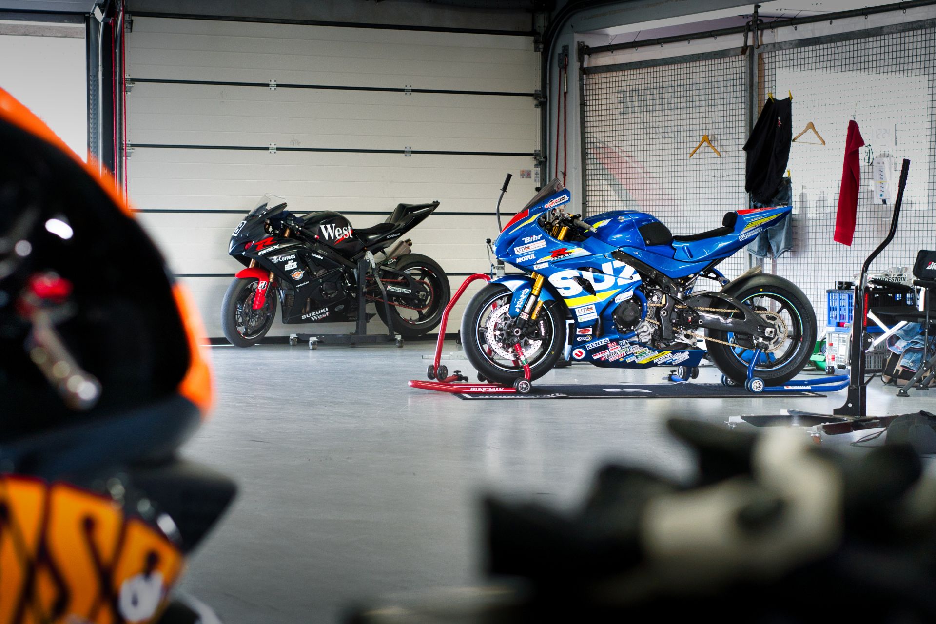Suzuki GSXR in Bridgestone Box at Hockenheim
